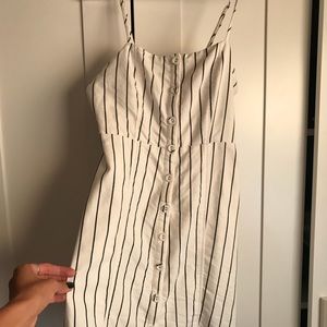 Striped button up dress